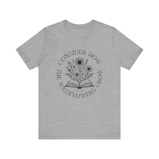 Consider the Wildflowers floral Christian t-shirt, image 2