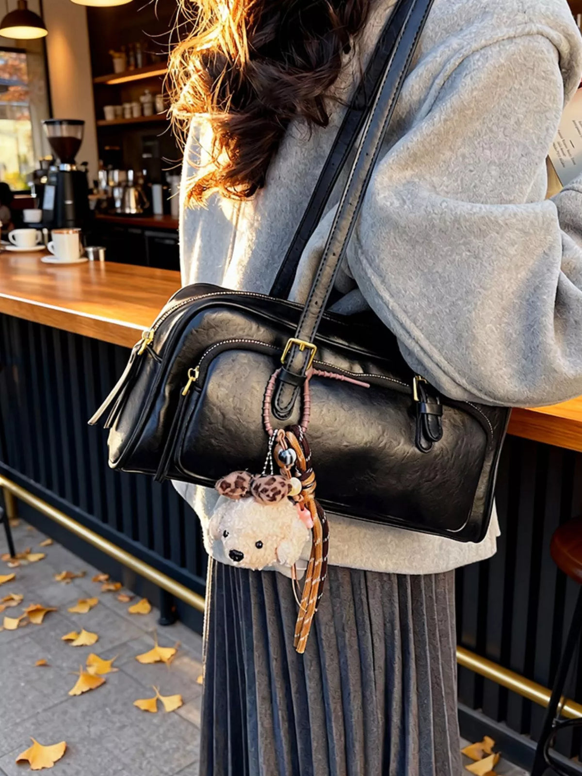 PU Leather Shoulder Bag – women's vegan leather purse, image 7
