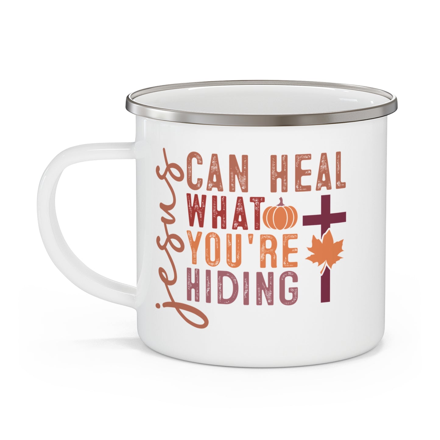 Jesus Can Heal What You’re Hiding Campfire Coffee Mug