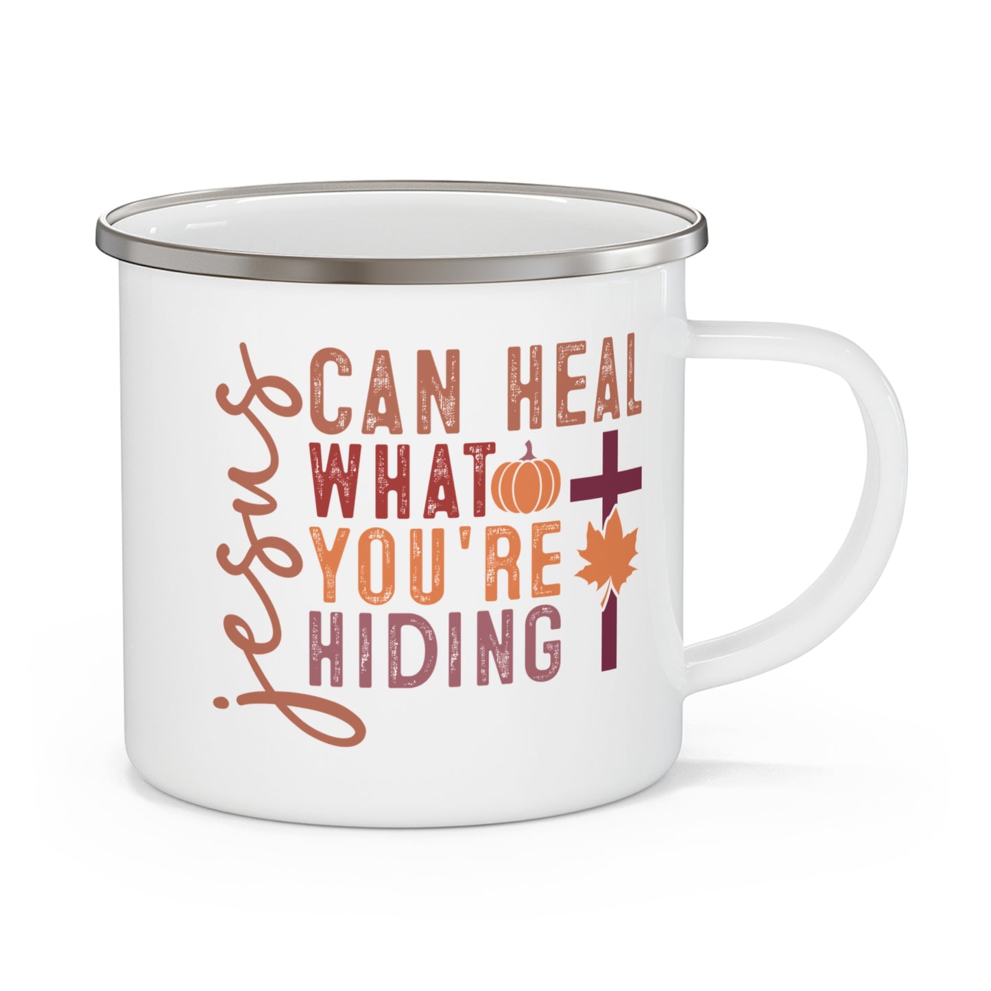 Jesus Can Heal What You’re Hiding Campfire Coffee Mug
