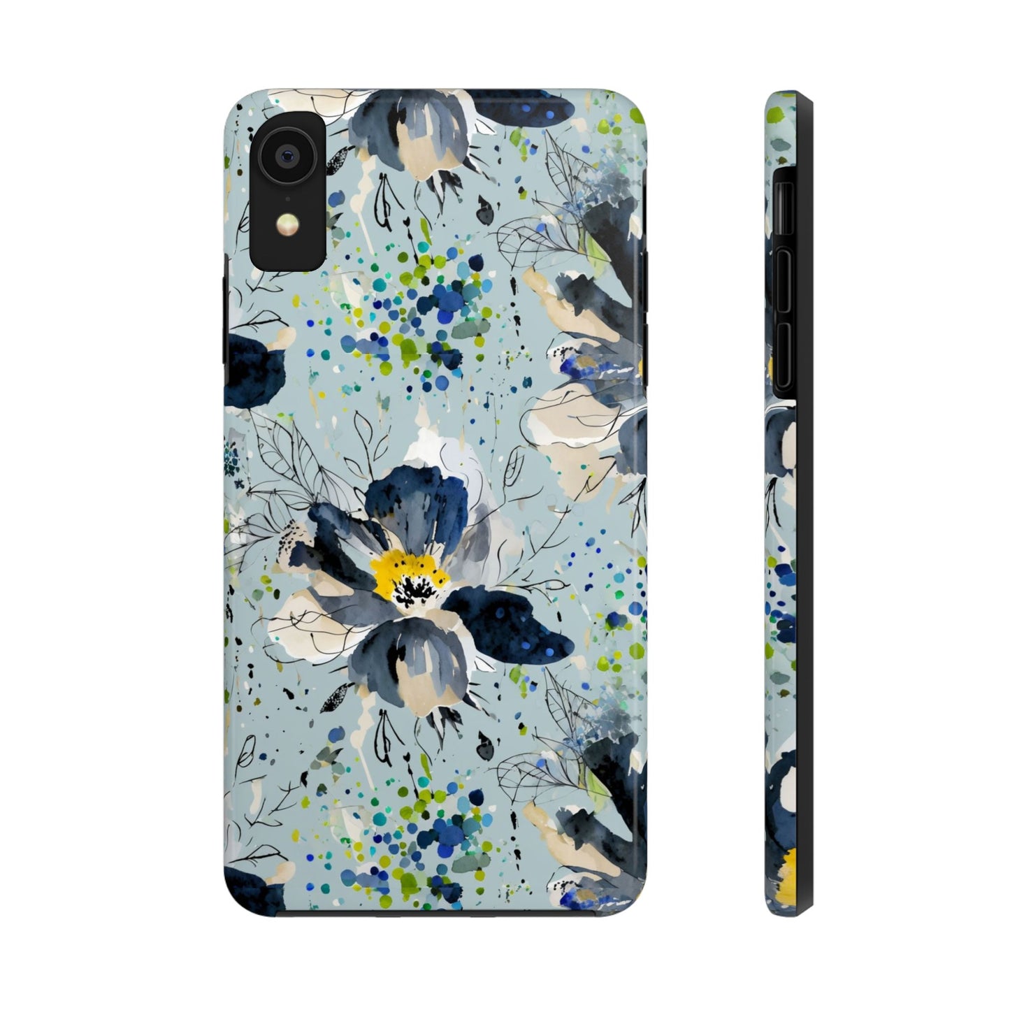 Blue Floral Tough Phone Cases