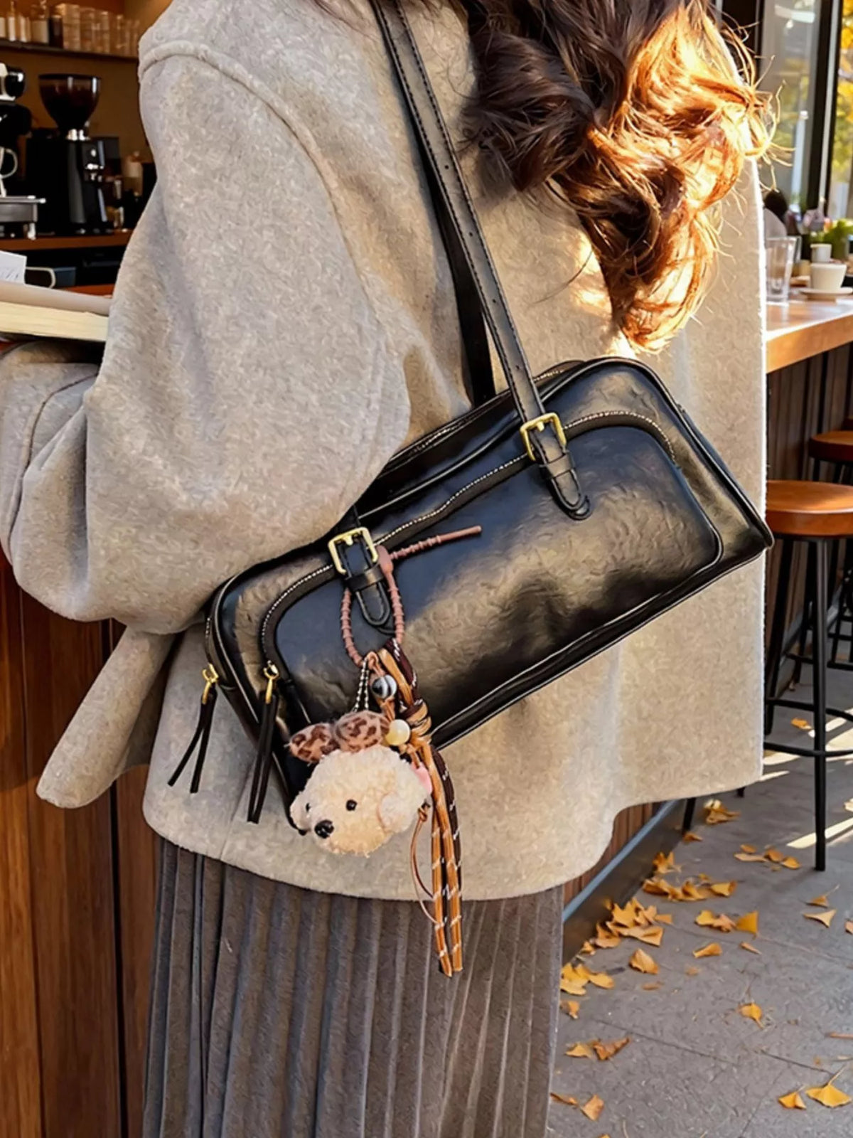 PU Leather Shoulder Bag – women's vegan leather purse, image 8