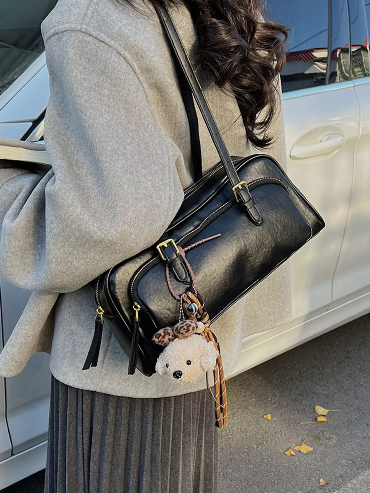 PU Leather Shoulder Bag – women's vegan leather purse, image 6