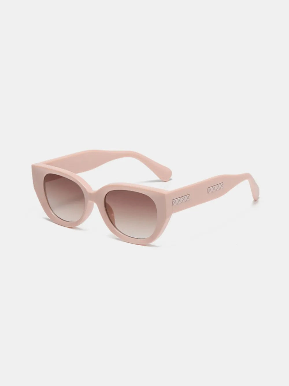 Cat eye sunglasses with UV400 lenses, front view