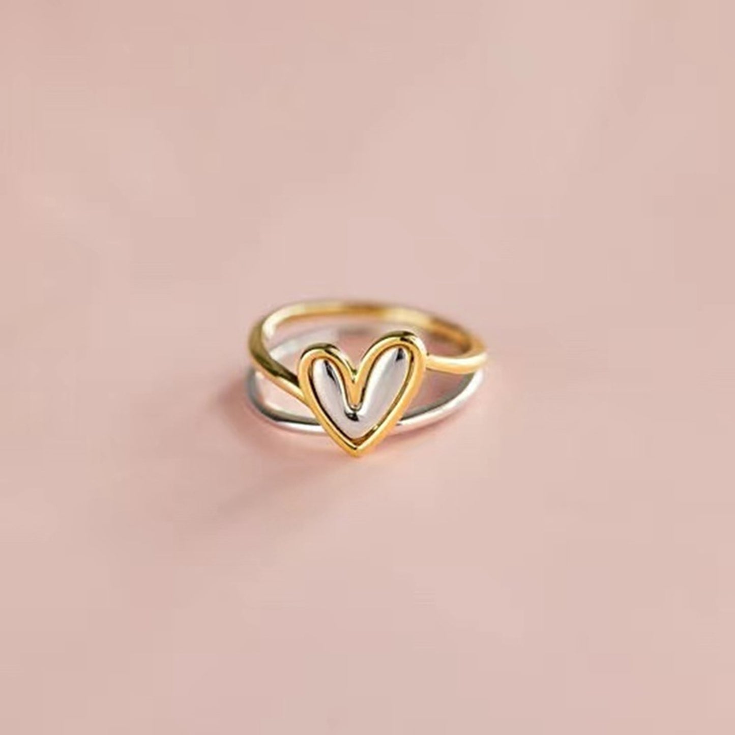 Irregular Heart Shape 925 Sterling Silver Ring