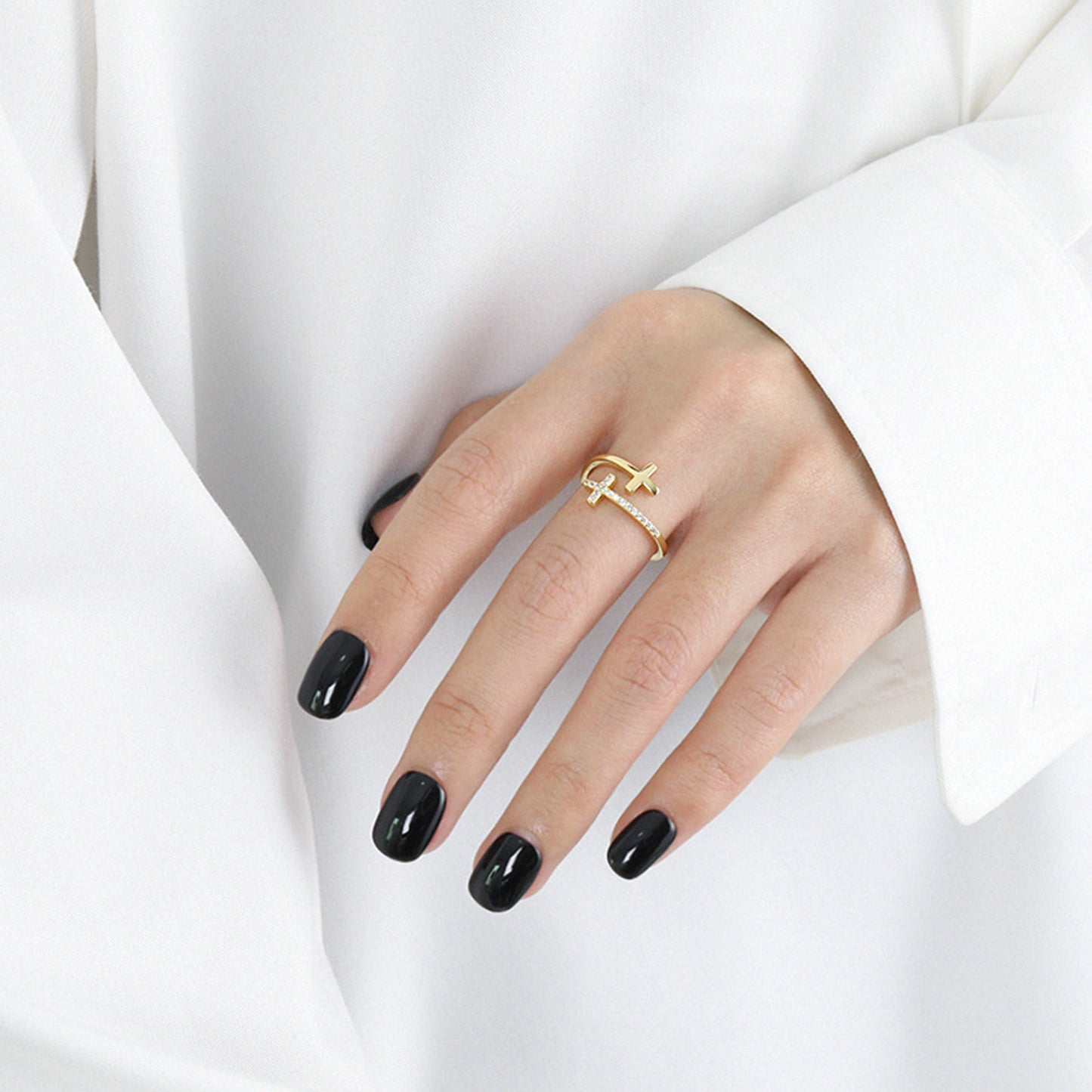Double Cross Bypass Ring