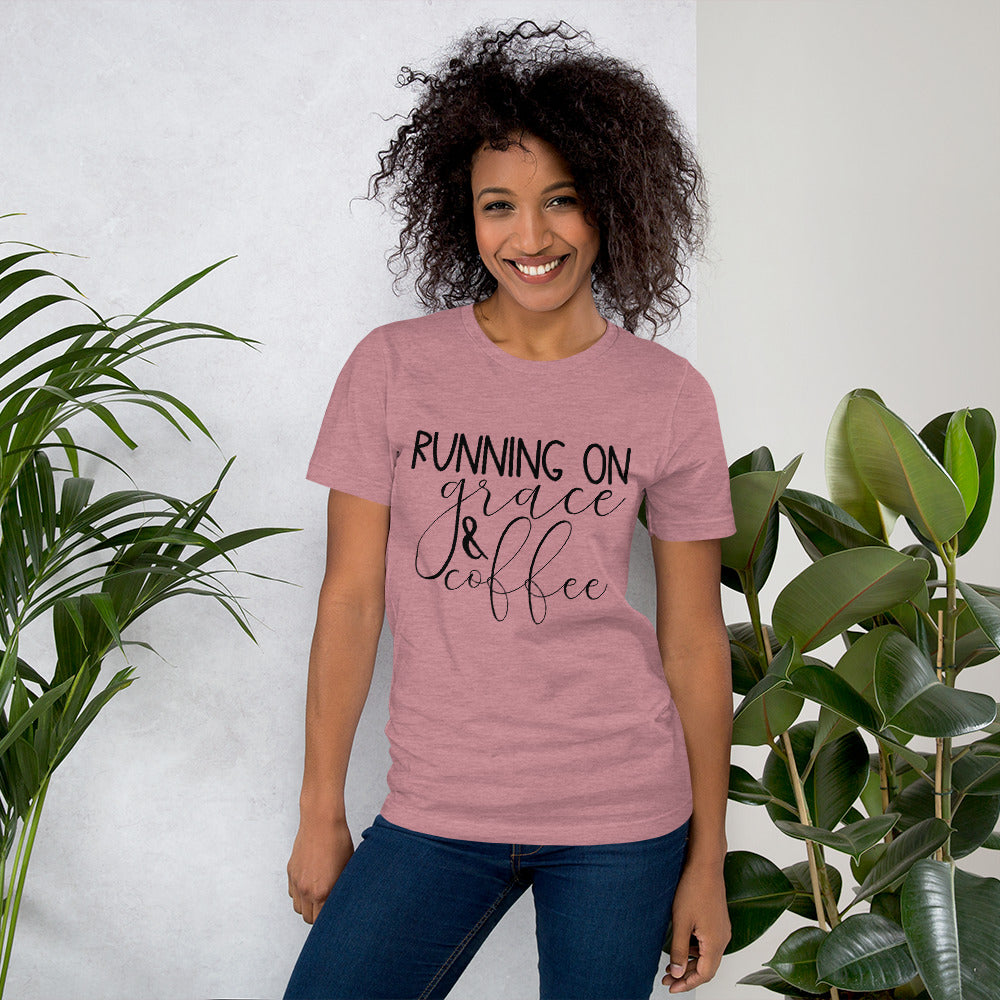 Running on Grace and Coffee T-Shirt