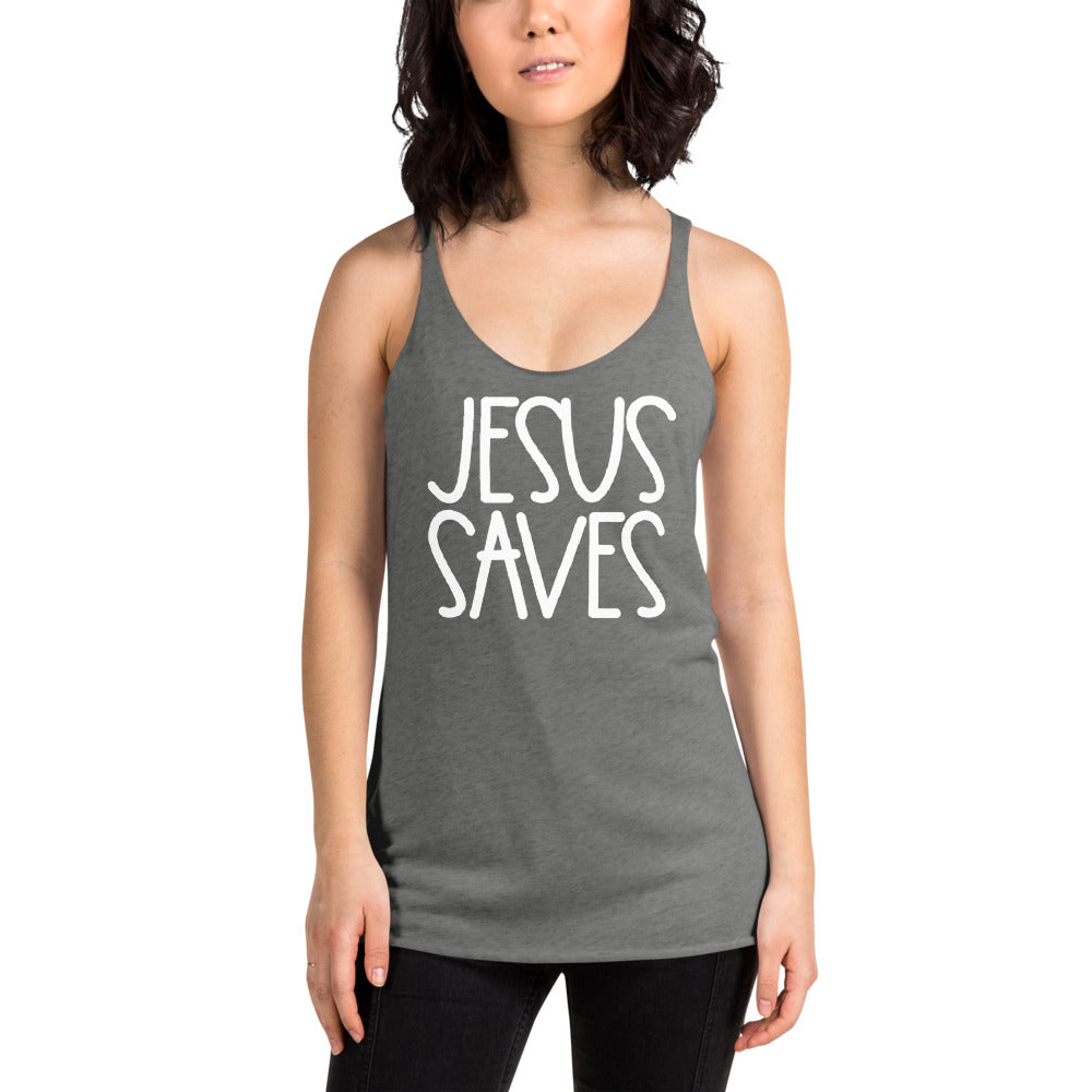 Jesus Saves Racerback Tank