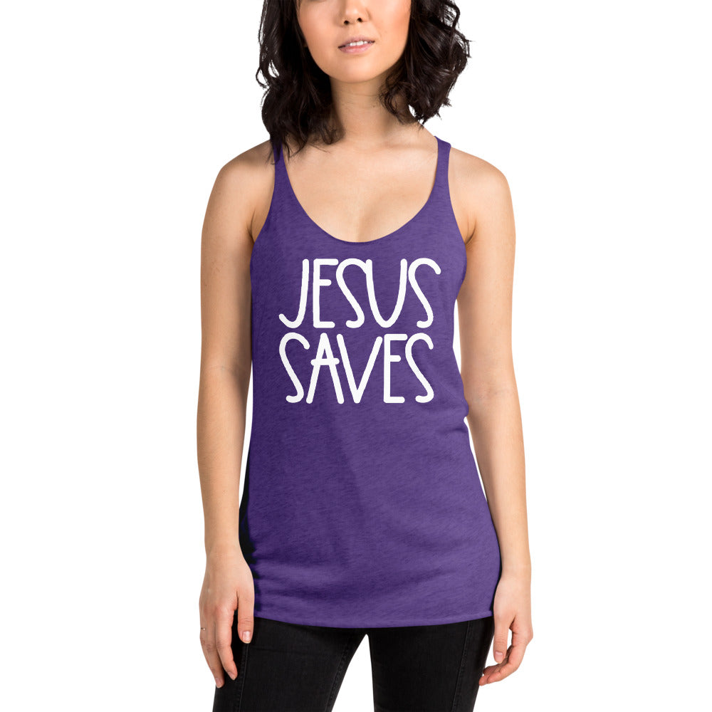 Jesus Saves Racerback Tank