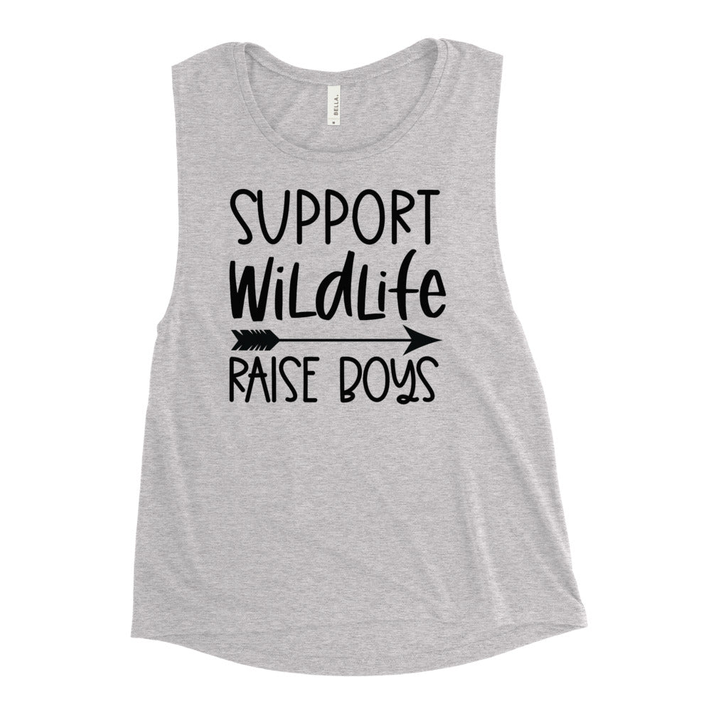 Support Wildlife Raise Boys Muscle Tank