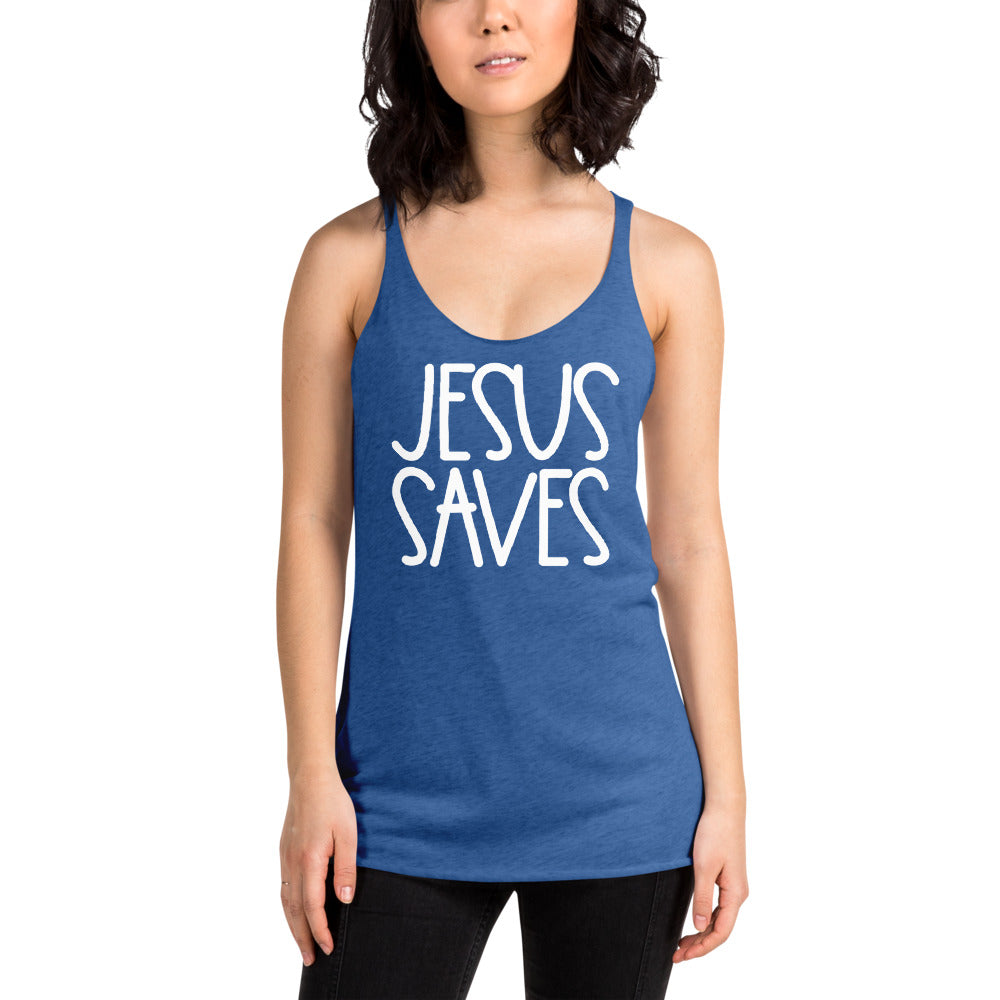 Jesus Saves Racerback Tank