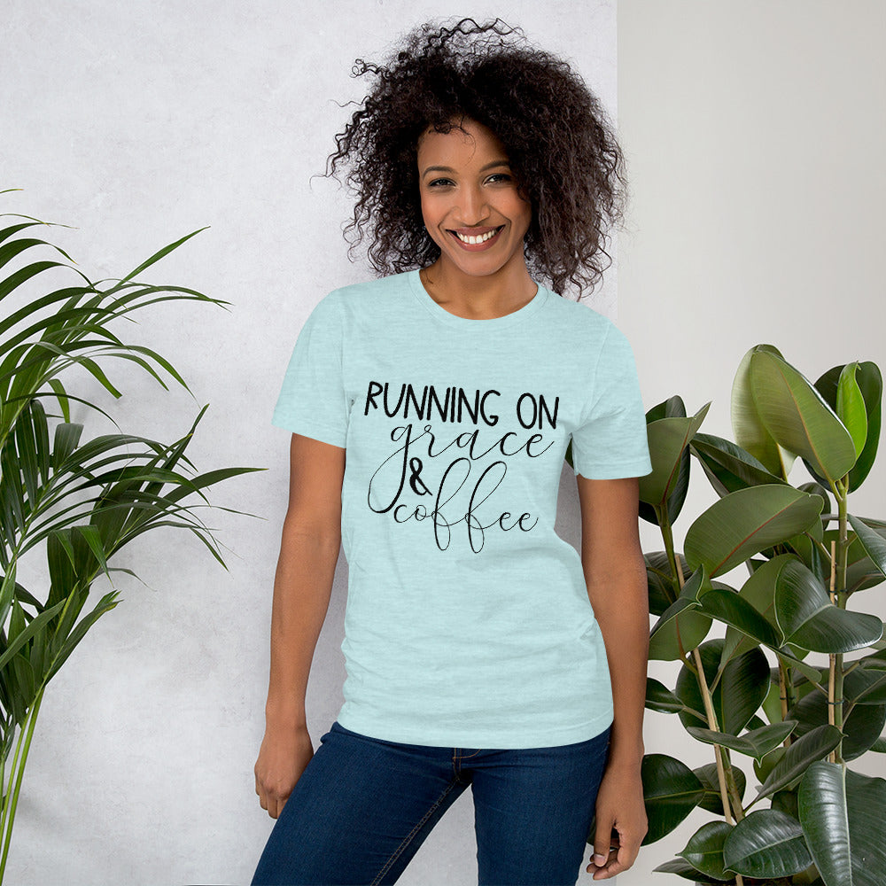Running on Grace and Coffee T-Shirt