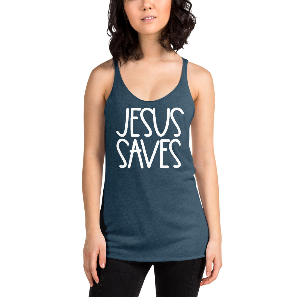 Jesus Saves Racerback Tank