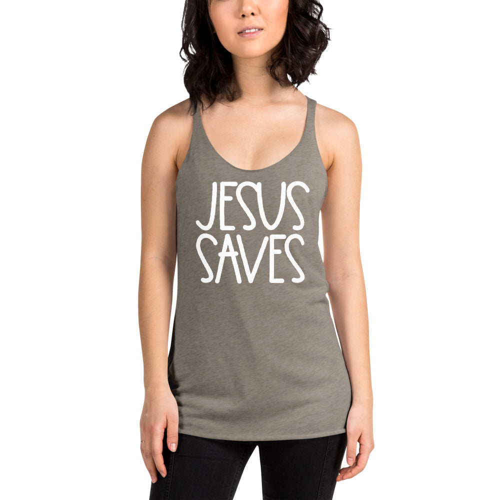 Jesus Saves Racerback Tank