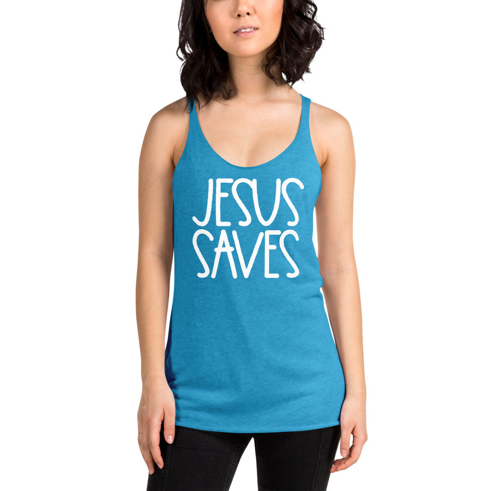 Jesus Saves Racerback Tank