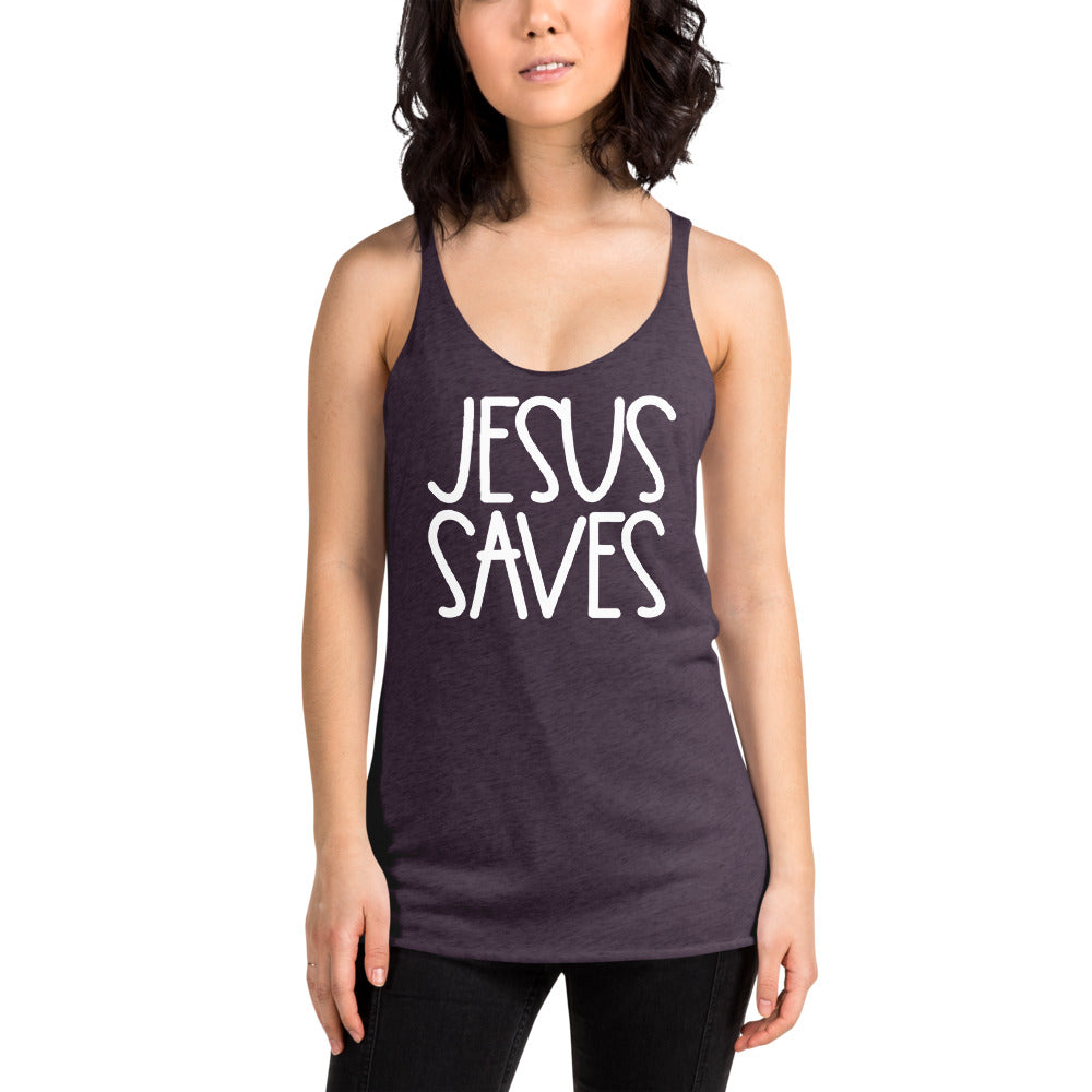 Jesus Saves Racerback Tank