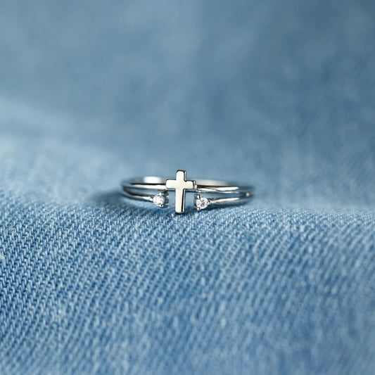 Sterling Silver Cross Ring
