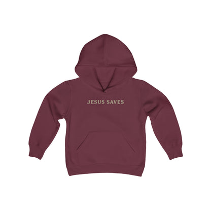 Jesus Saves Youth Heavy Blend Hooded Sweatshirt