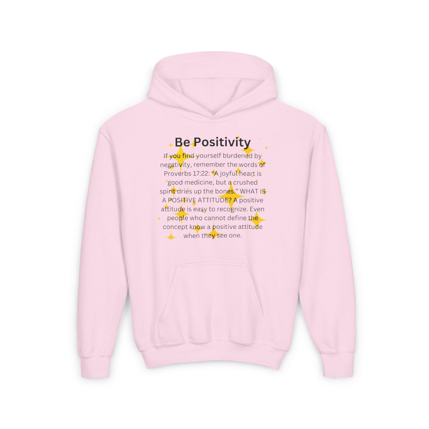 Be Positivity Youth Pullover Fleece Hoodie