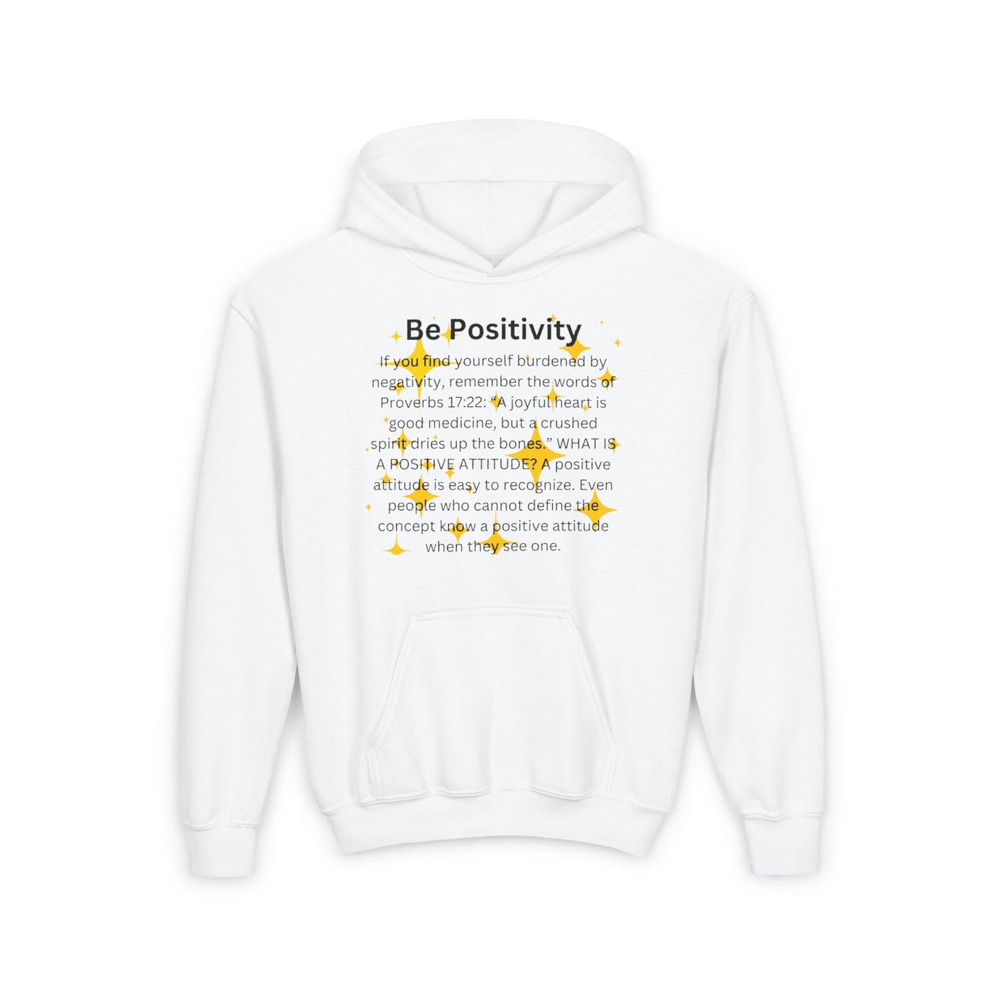 Be Positivity Youth Pullover Fleece Hoodie