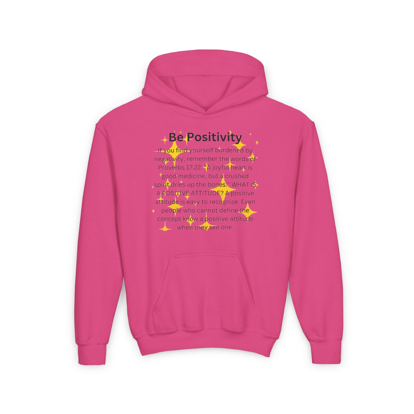 Be Positivity Youth Pullover Fleece Hoodie