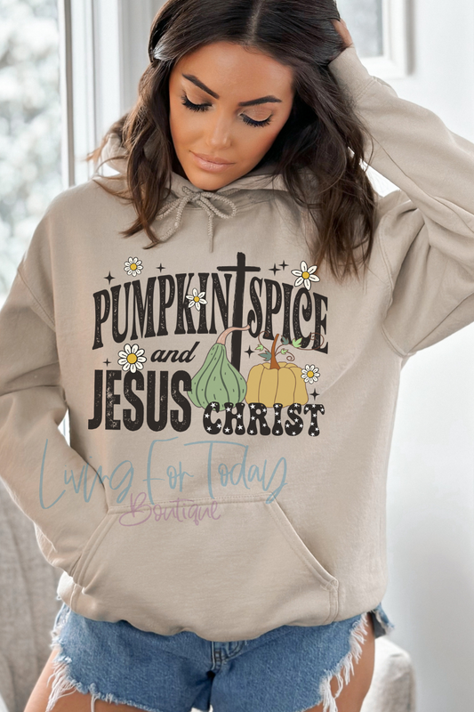Pumpkin Spice and Jesus Christ Hoodie