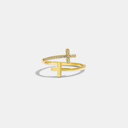 Double Cross Bypass Ring