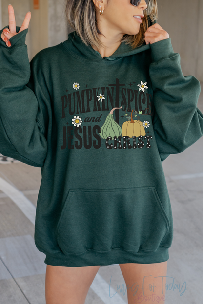 Pumpkin Spice and Jesus Christ Hoodie