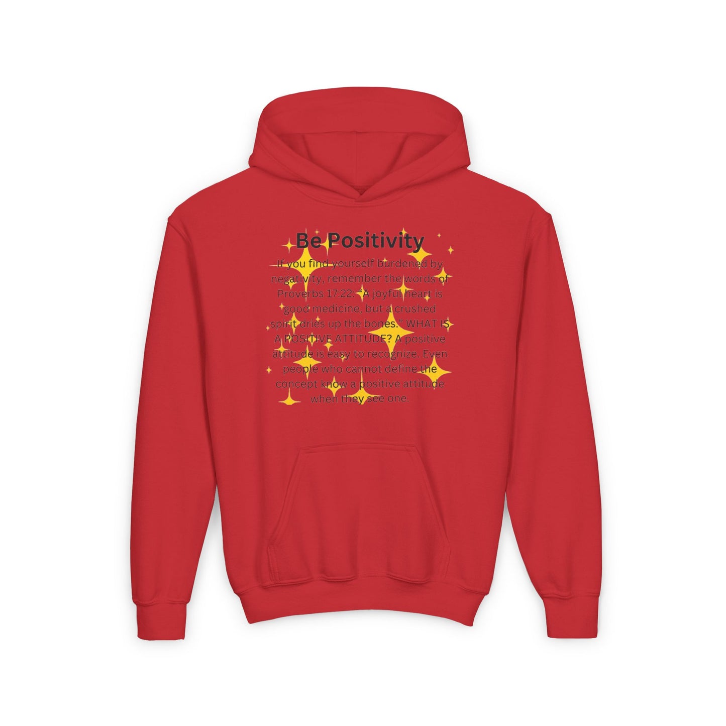 Be Positivity Youth Pullover Fleece Hoodie
