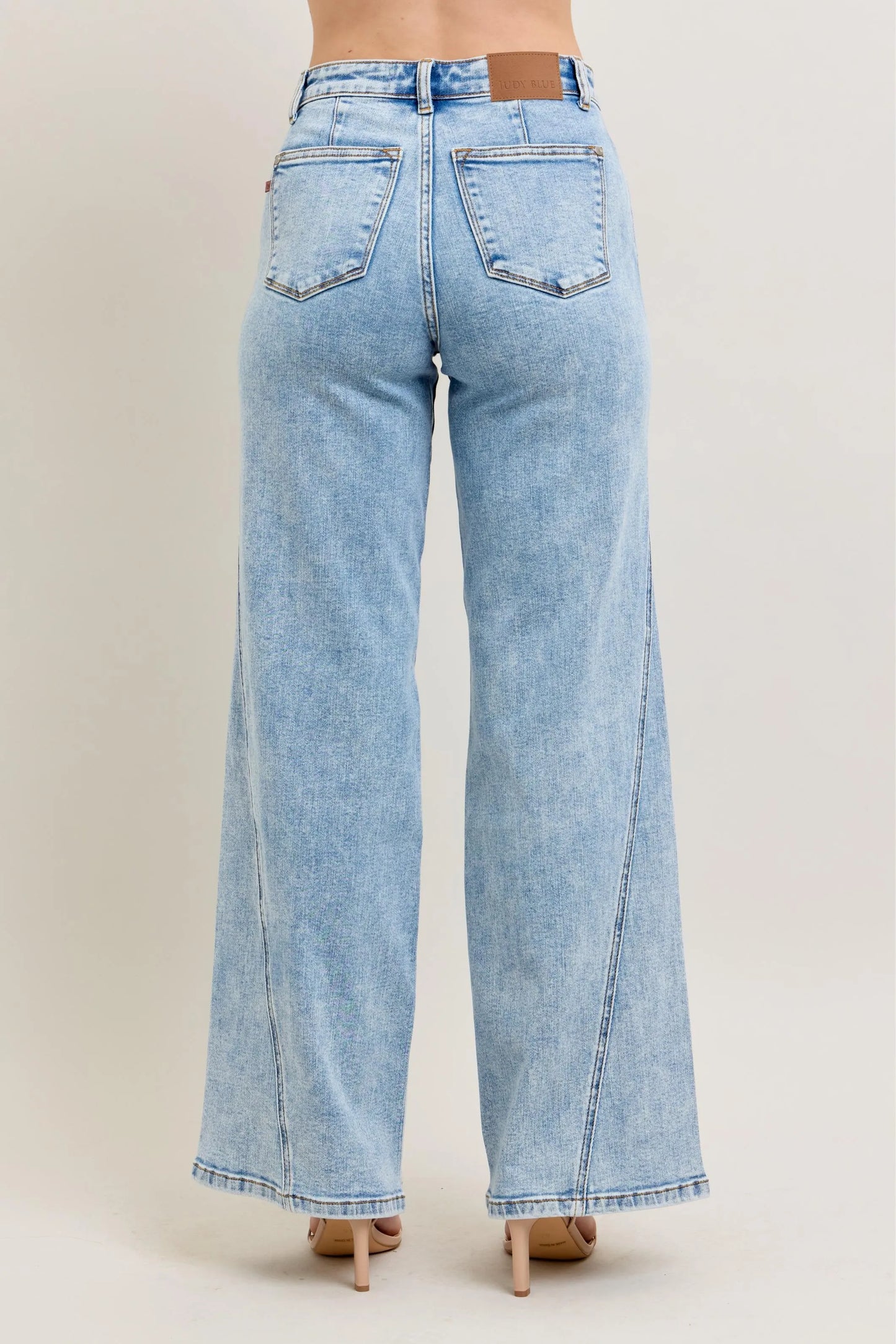 Judy Blue Wide Leg Jeans Plus Size – Back View