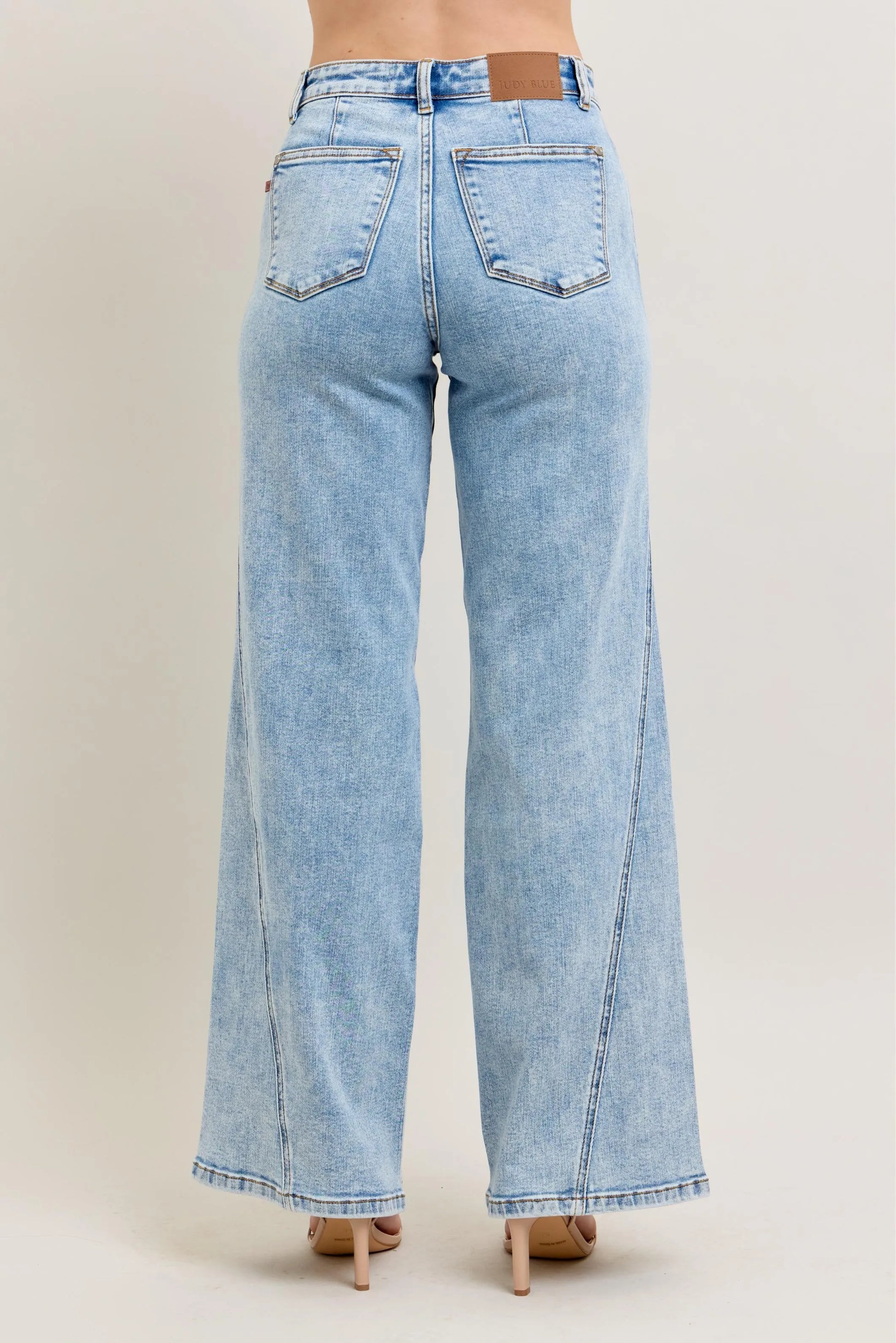 Judy Blue Wide Leg Jeans Plus Size – Back View