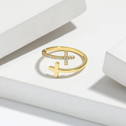 Double Cross Bypass Ring