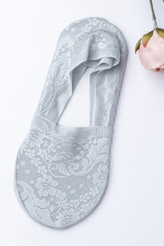 No Slip Floral Lace Socks