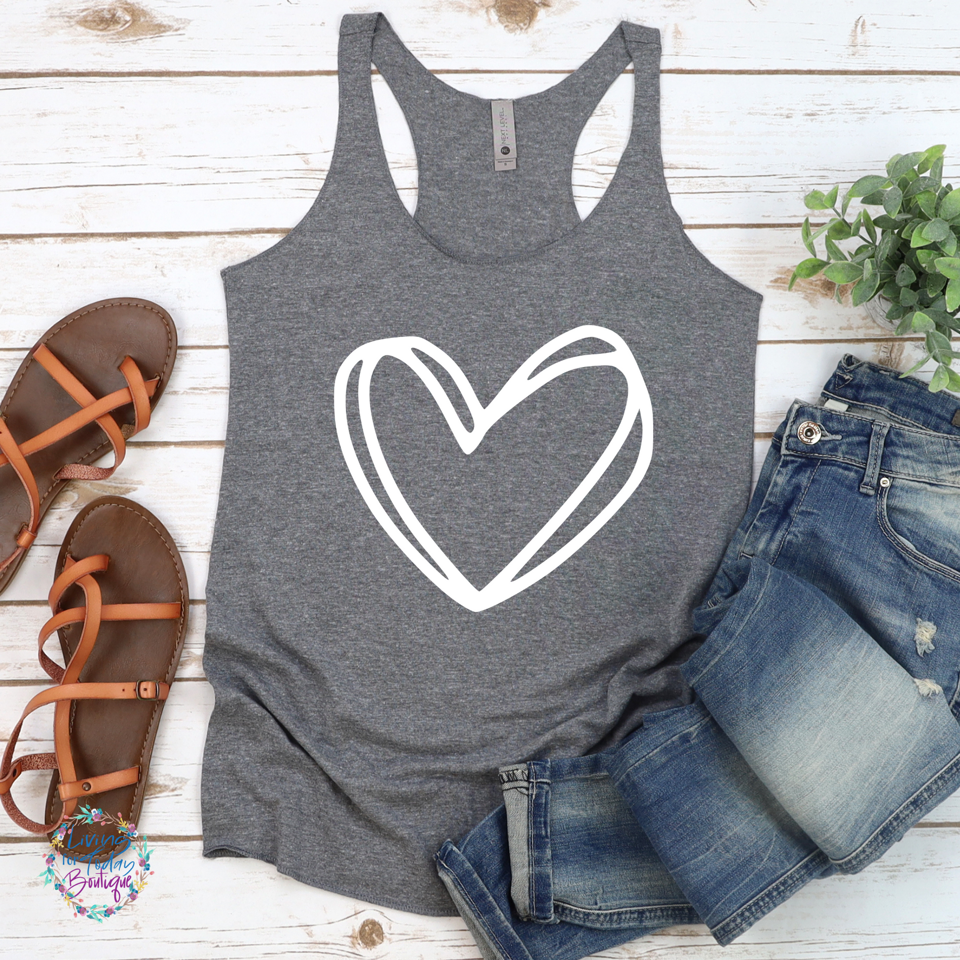 Heart Racerback Tank Top
