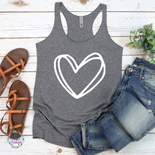 Heart Racerback Tank Top