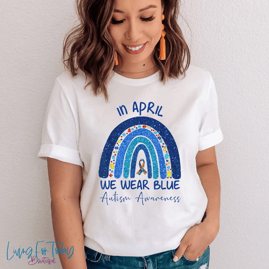 Blue Rainbow Autism Shirt