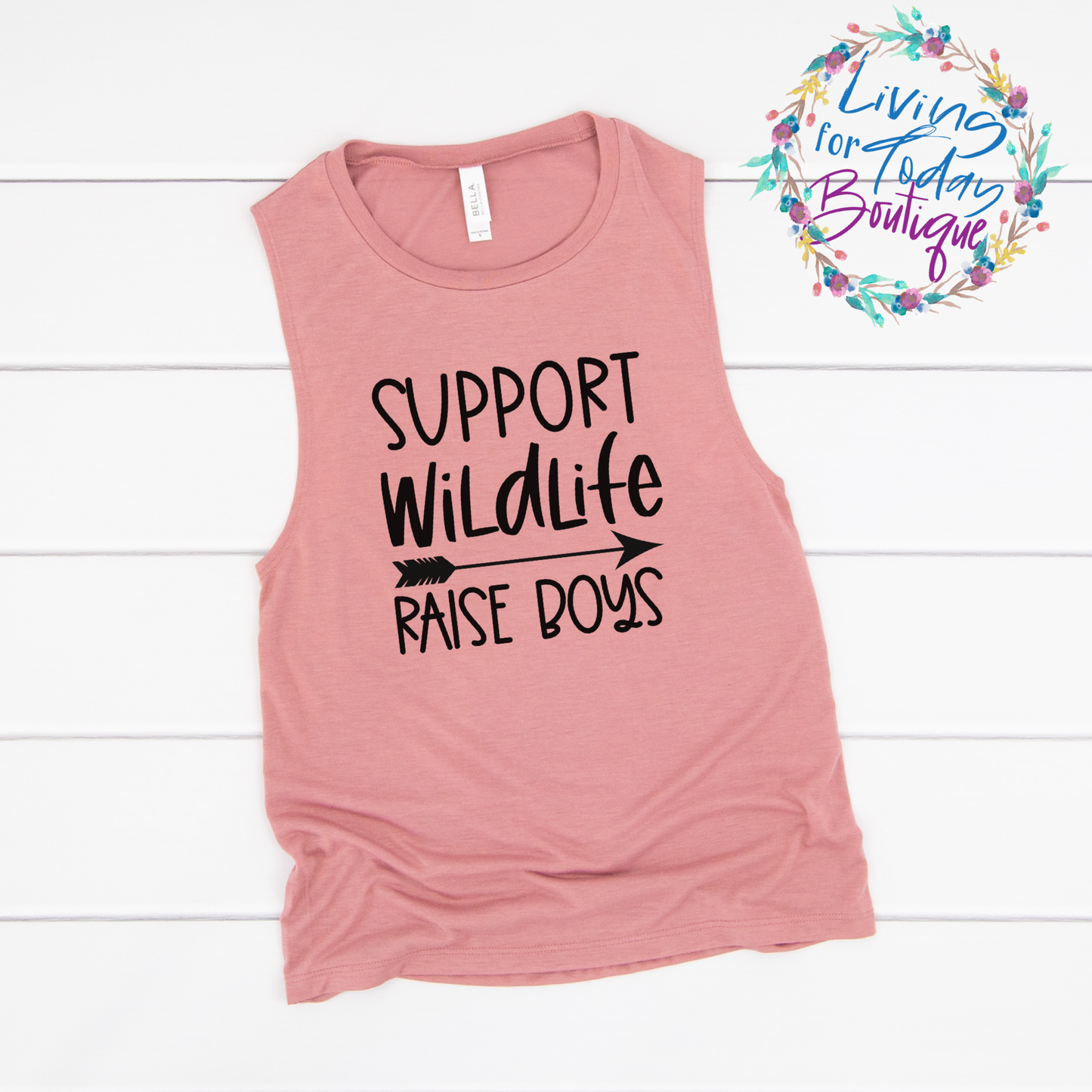 Support Wildlife Raise Boys Muscle Tank
