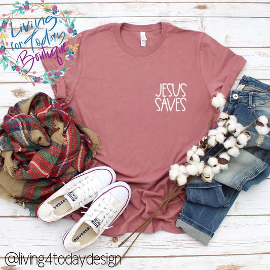 Jesus Saves Pocket T-Shirt