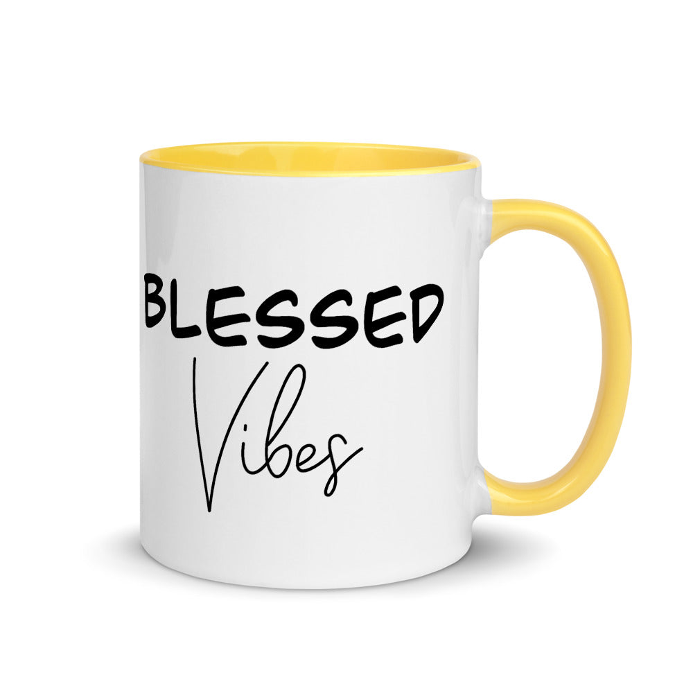 Blessed Vibes Coffee Mug with Color Inside