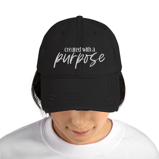 Created for a Purpose Distressed Dad Hat