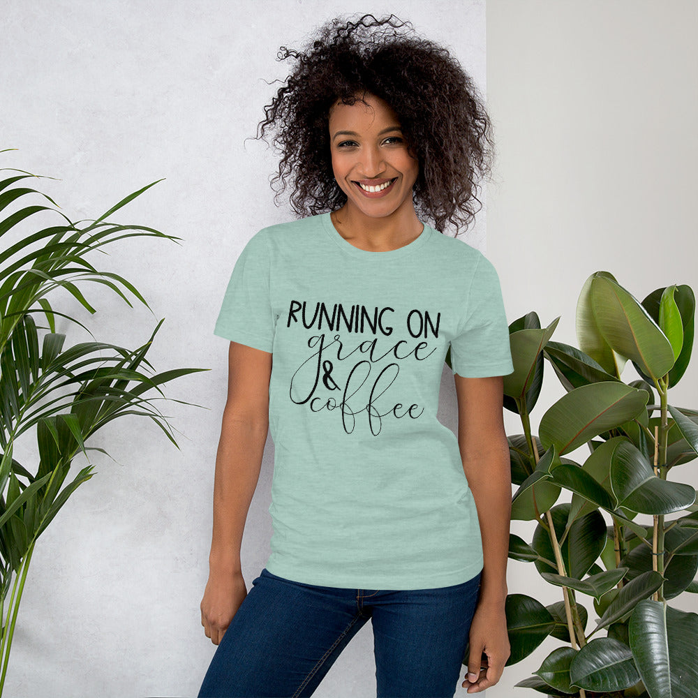 Running on Grace and Coffee T-Shirt