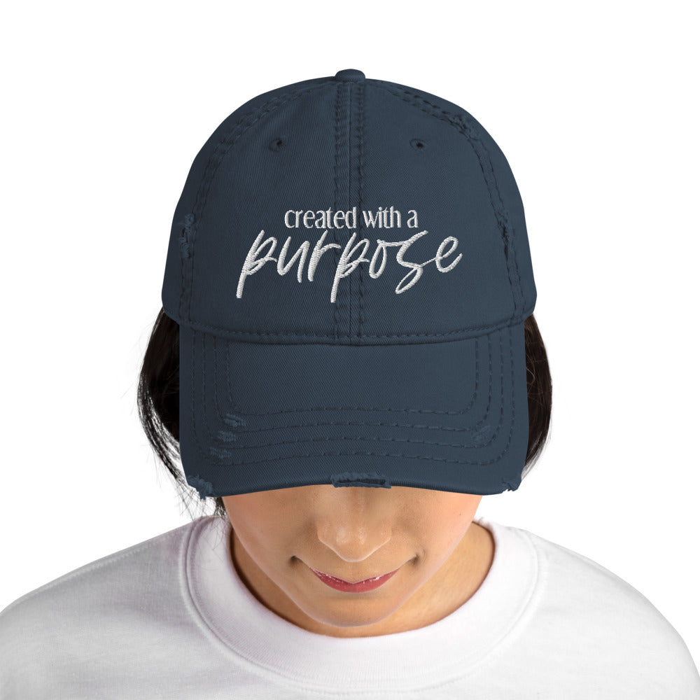 Created for a Purpose Distressed Dad Hat