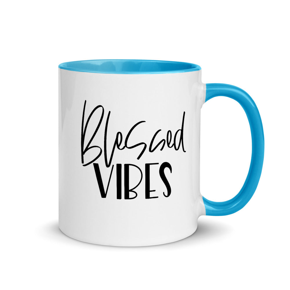 Blessed Vibes Coffee Mug with Color Inside