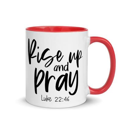Rise Up and Pray Coffee Mug with Color Inside