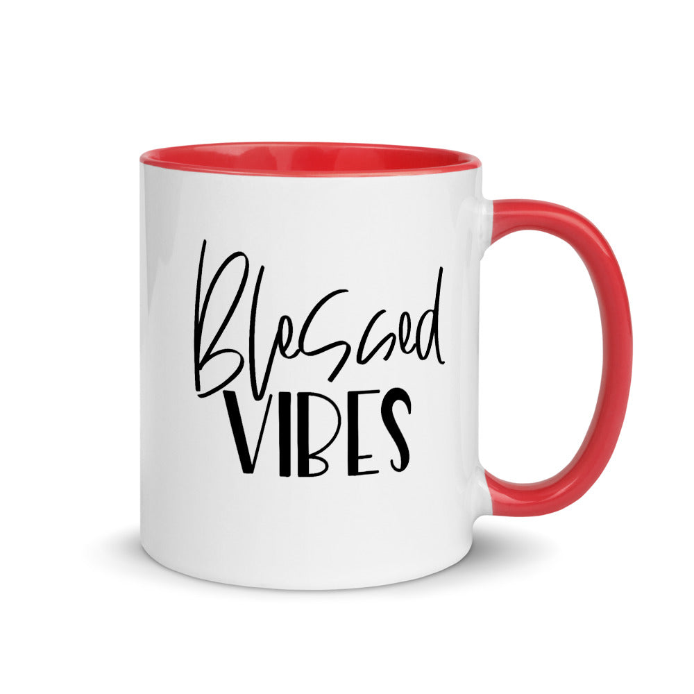 Blessed Vibes Coffee Mug with Color Inside