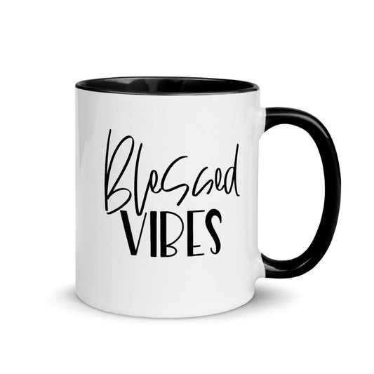 Blessed Vibes Coffee Mug with Color Inside