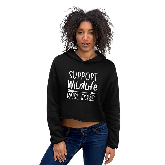 Support Wildlife Raise Boys Crop Hoodie