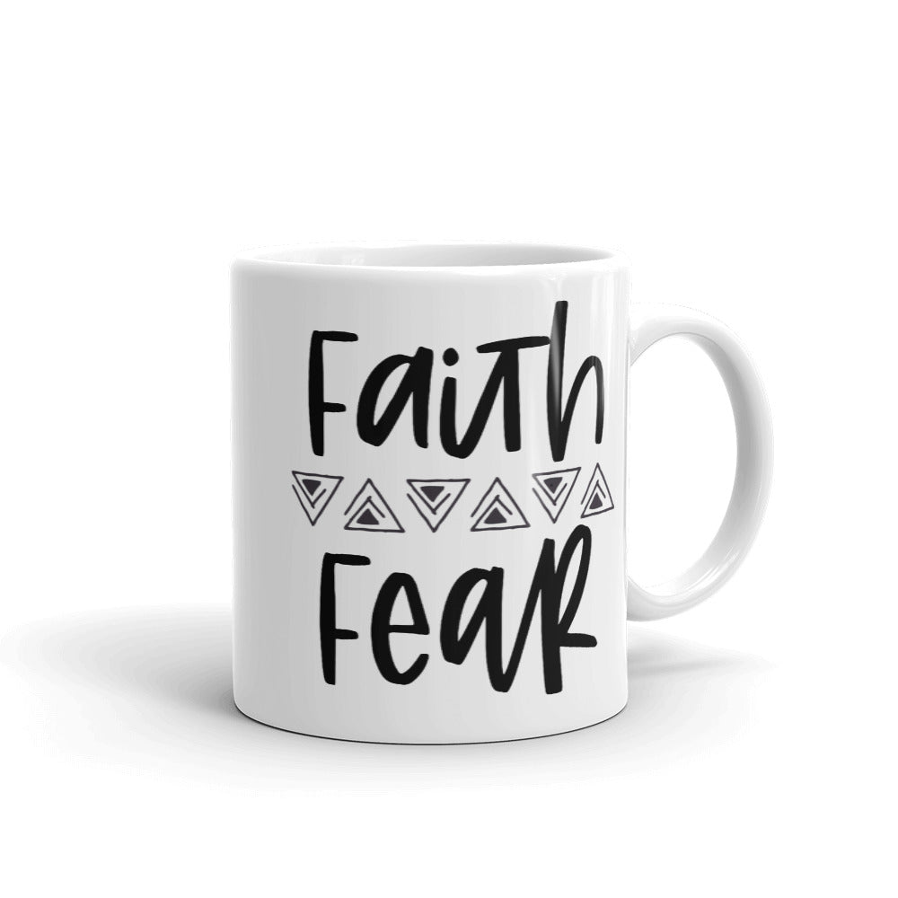 Faith Over Fear Coffee Mug Tribal