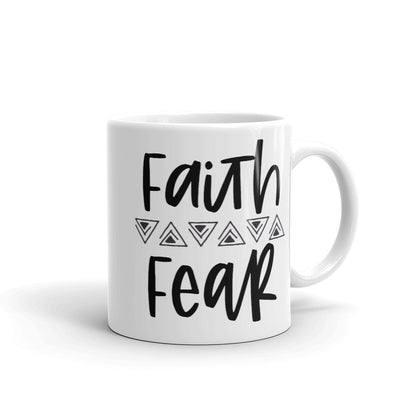 Faith Over Fear Coffee Mug Tribal