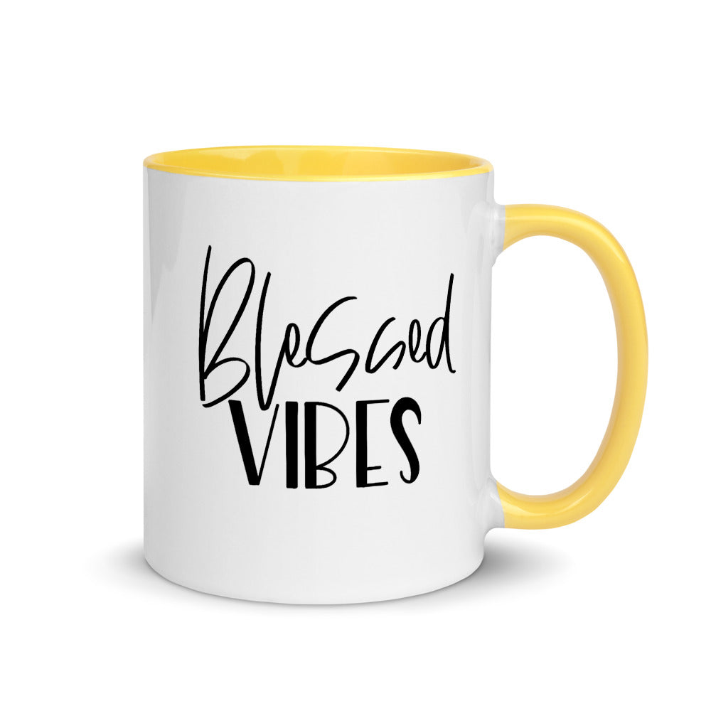 Blessed Vibes Coffee Mug with Color Inside